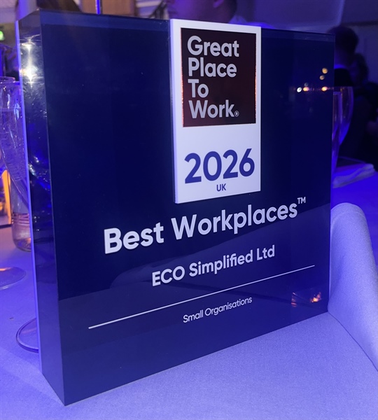 Eco Simplified named one of the UK’s Best Workplaces™ 2026!